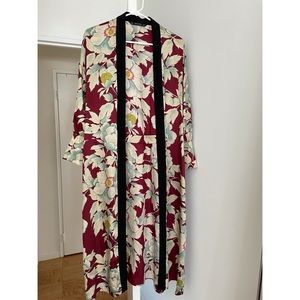 Zara Floral Satin Kimono